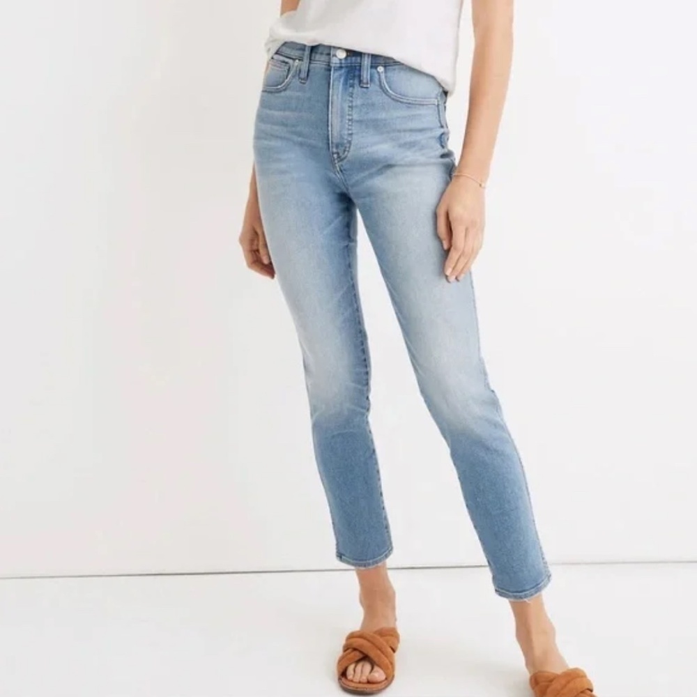 Madewell 10" High-Rise Skinny Crop Jeans Horne Wash Ankle Medium Size 29